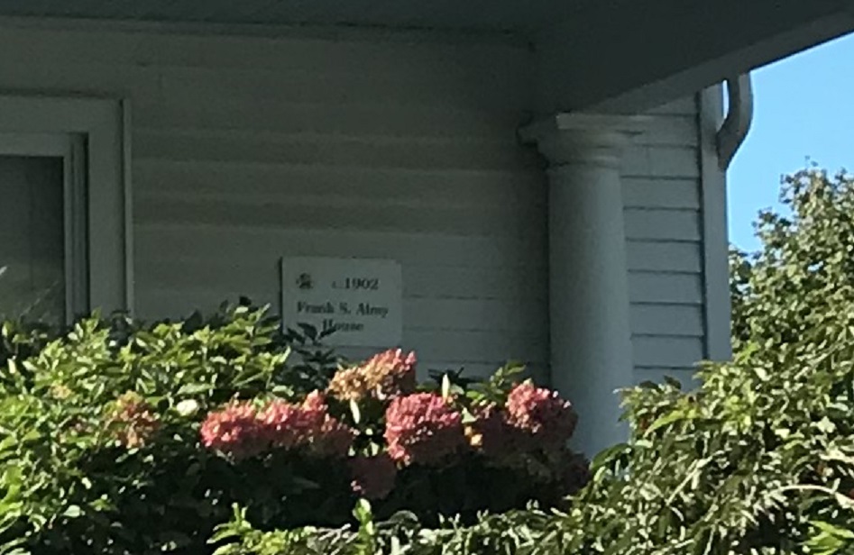 the plaque says
Frank S. Almy house